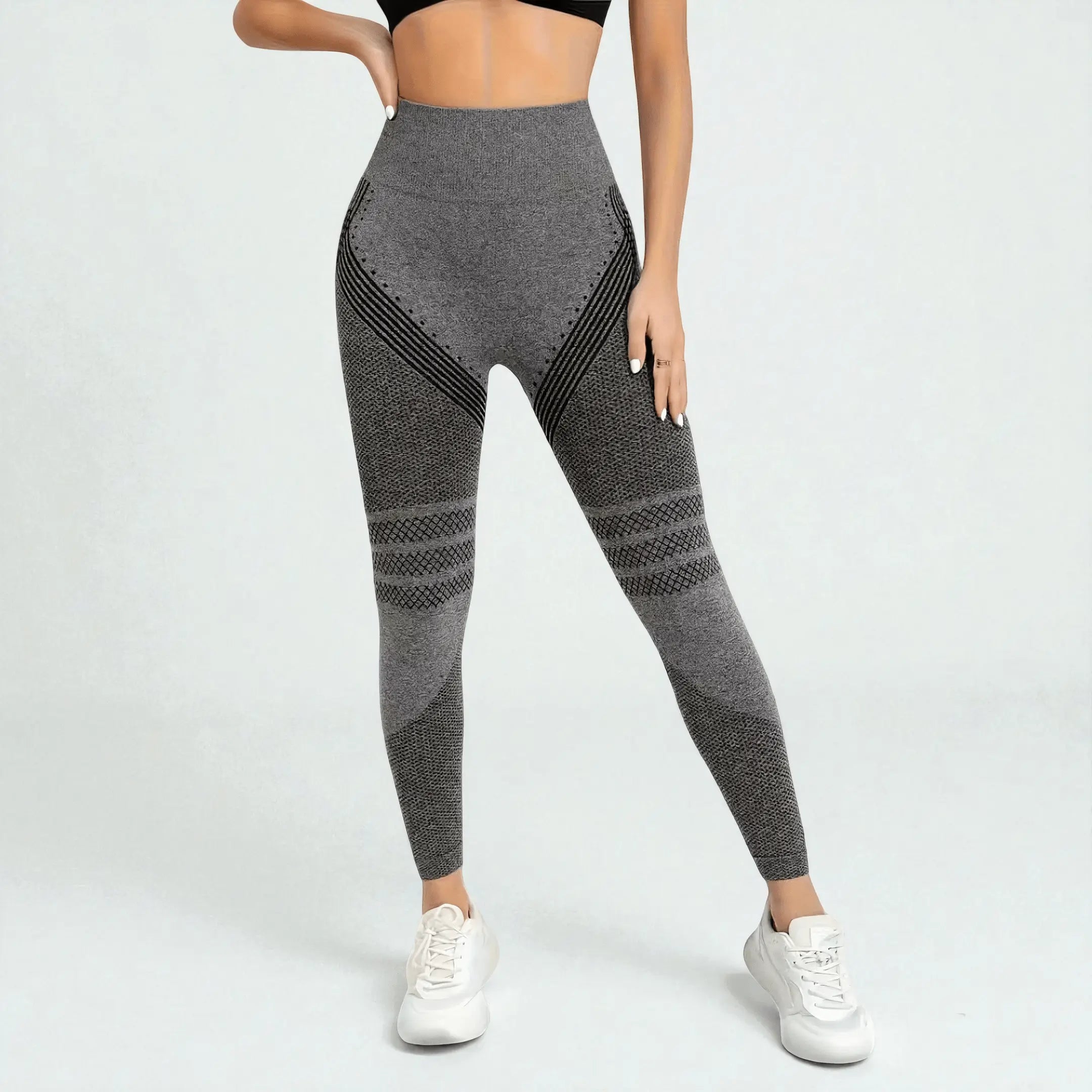 Leggings 3D VivaCuerpo™ - Gris Carbón