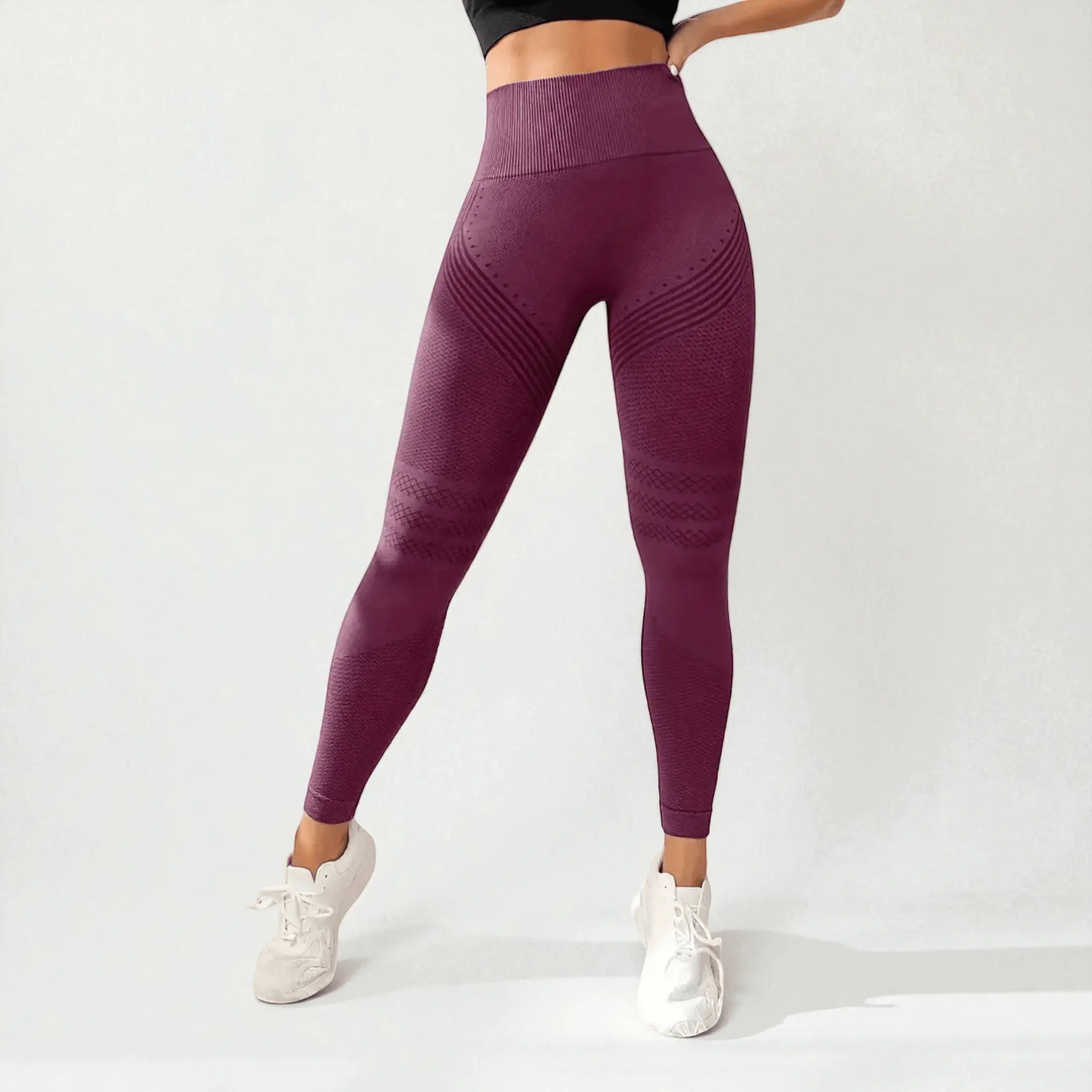 Leggings 3D VivaCuerpo™ - Rojo Oscuro